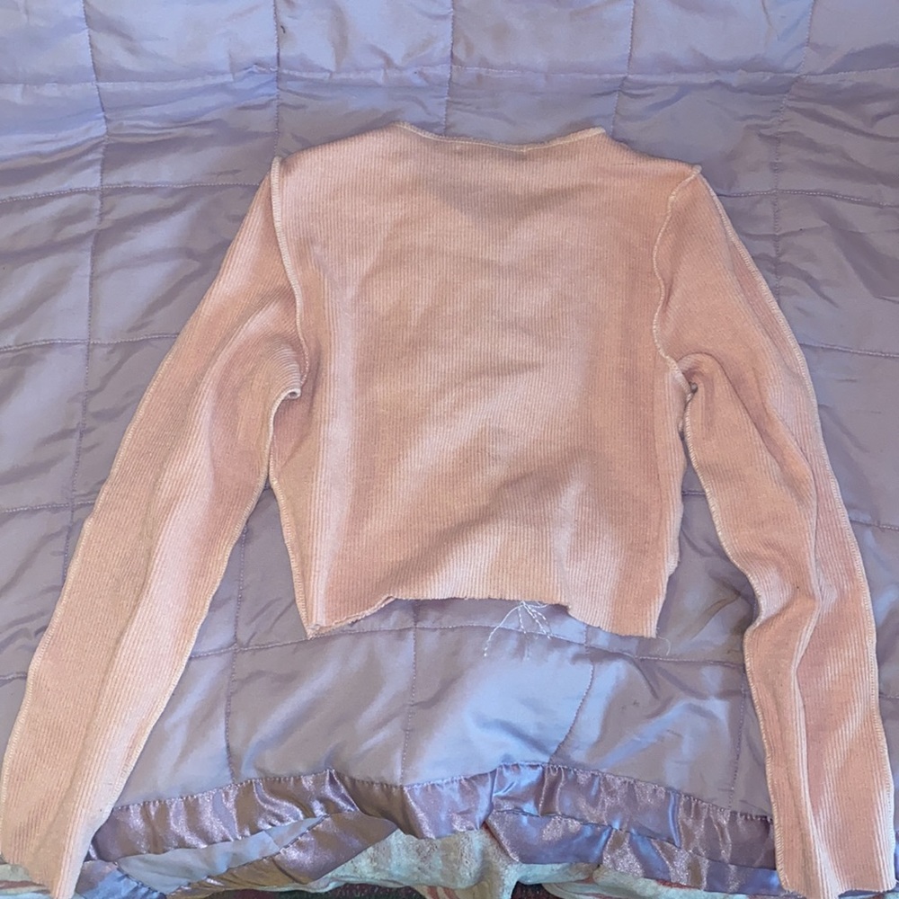 Lace up Ribbed Top - Picture 3 of 4